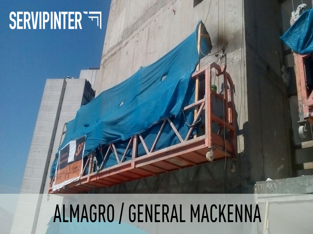 andamios colgantes Constructora Almagro - General Mackenna